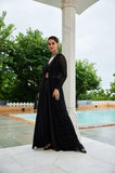 Black Radiance Divider Set with Long Embroidered Jacket
