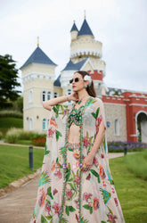 Opulent Charm Designer Lehenga Set with Embroidered Long Jacket Silk