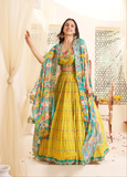 Yellow Lehenga Set with Jacket