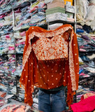 Ethenic orange dress set