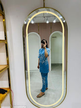 Sky Blue Floral Embroidered Kurta Set