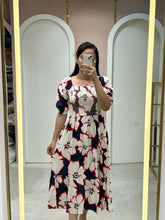 Floral Smocked Midi Dress