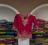 Elegant Pink Embroidered Sharara Suit