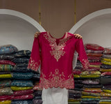 Elegant Pink Embroidered Sharara Suit