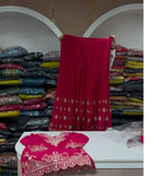 Elegant Pink Embroidered Sharara Suit