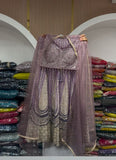 Lavender Embroidered Lehenga Set