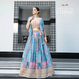 Printed lehenga Set With Baloon Sleeves