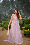 Enchanted Mauve Floral Saree