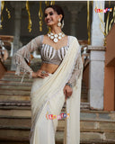 White beautiful saree