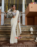 White beautiful saree