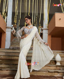 White beautiful saree