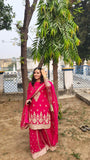 Beautiful pink punjabi suit with heavy dupatta