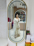 Elegant Embroidered Sharara Suit Ivory White