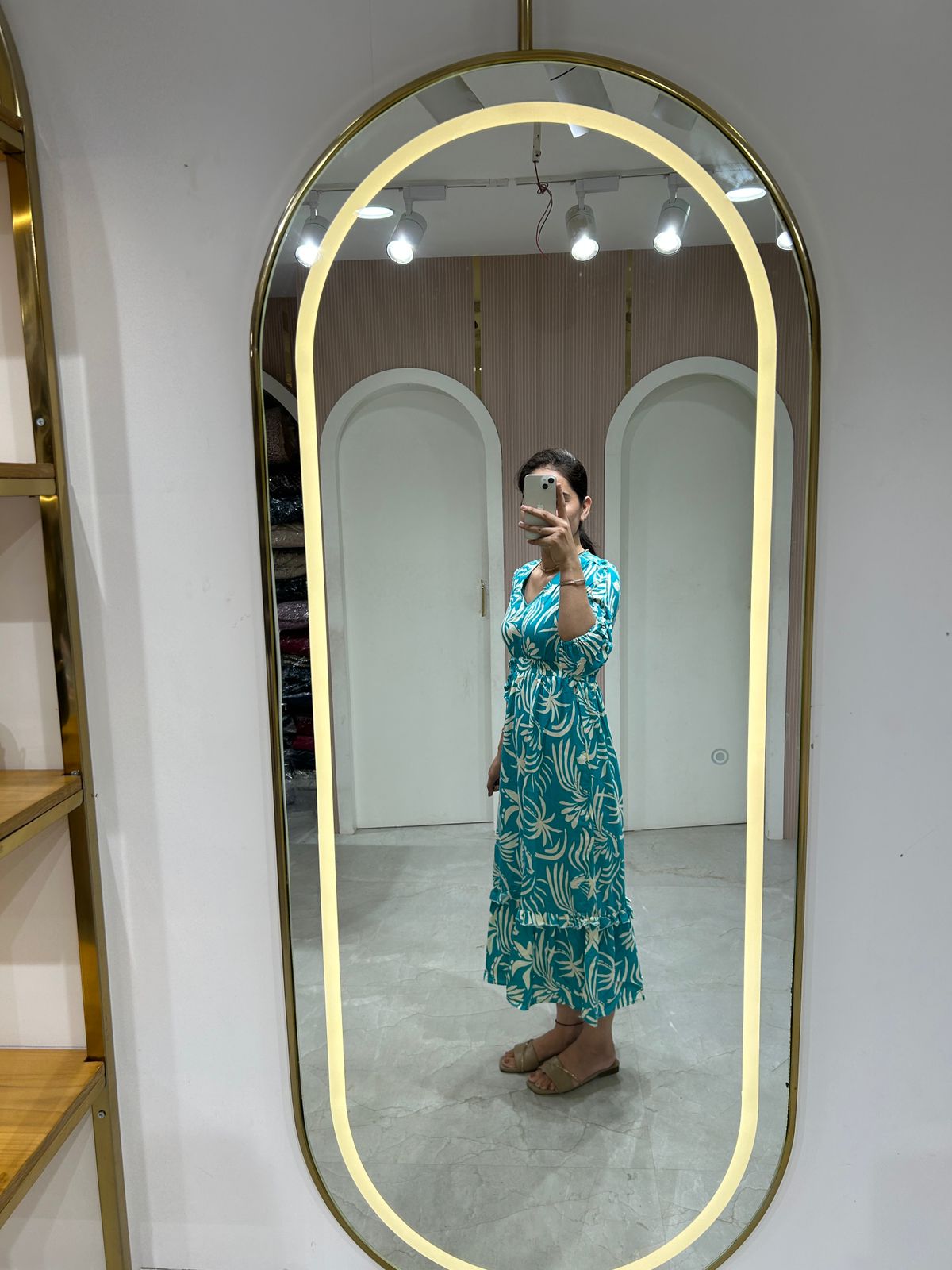 Teal Oasis Midi Dress
