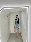 Checkered Charm Pinafore Dress