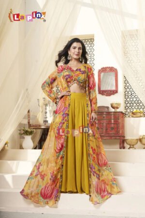 Yellow printed 3 pic dress