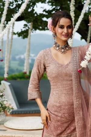 Peach Radiance Sharara Set