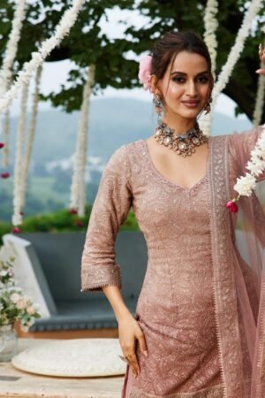 Peach Radiance Sharara Set