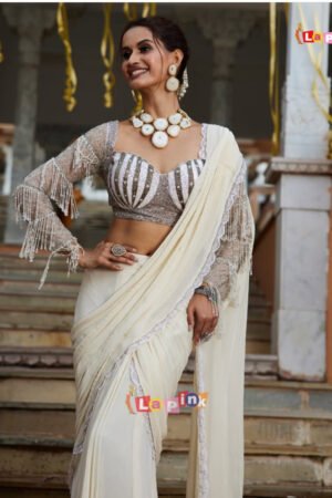 White beautiful saree