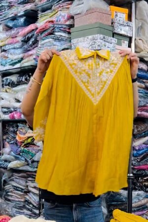 Top kurta with collar dress set