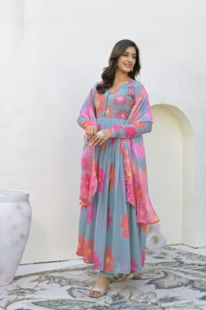 Designer Kurta Set with Bottomwear for Girls and Women