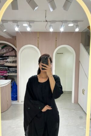 Black Flowy Kurta Set