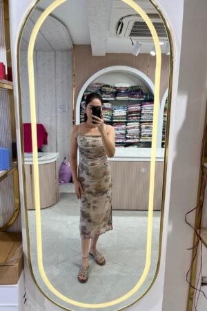 Abstract Print Slip Dress