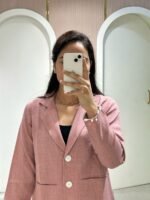 Blush Pink Two-Piece Suit Set