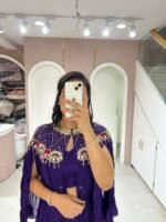 Embellished Cape Palazzo Set