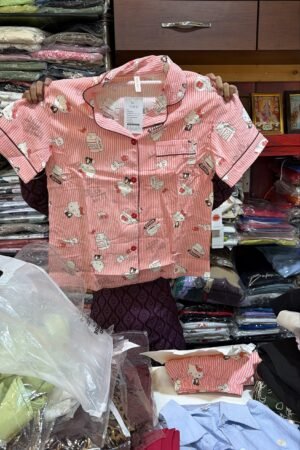 Korean Premium Cotton Night Suit – Hello Kitty Print